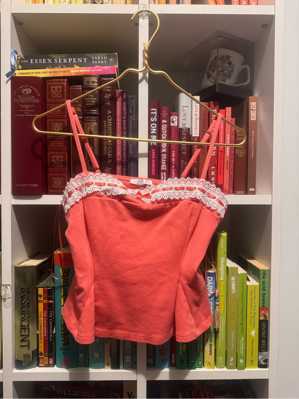 Buckle Coral Lace-Trim Cami Top